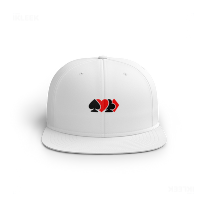 AllSuitsInline Snapback Caps 01 White DTF