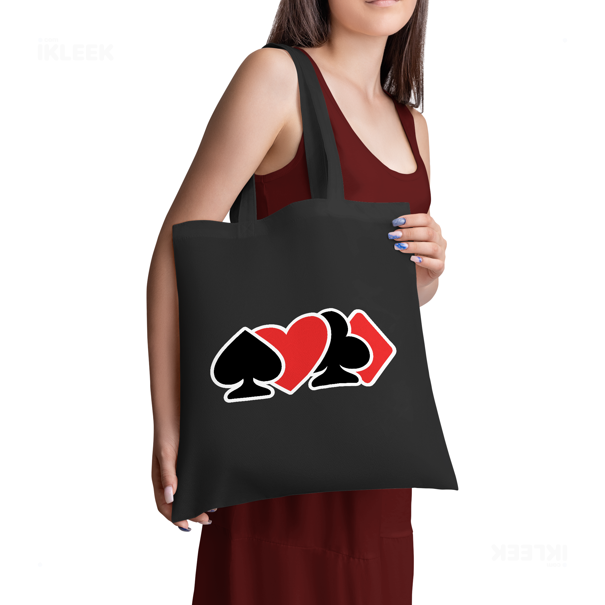 AllSuitsInline Tote Bags 02 Black