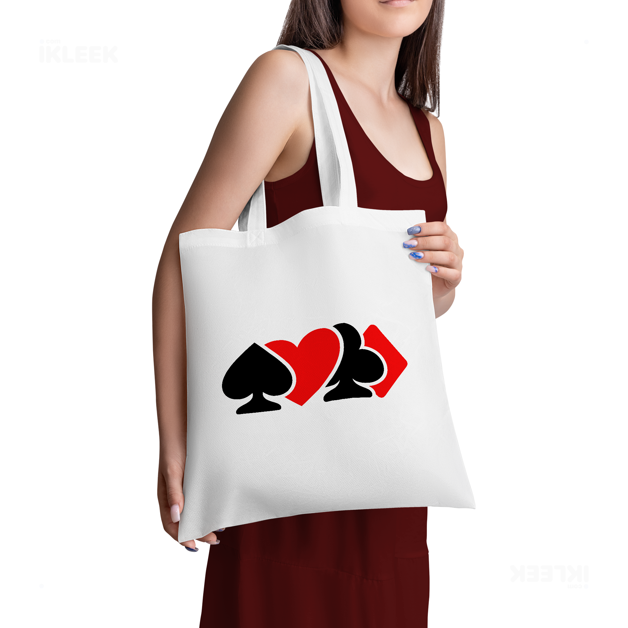 AllSuitsInline Tote Bags 02 White