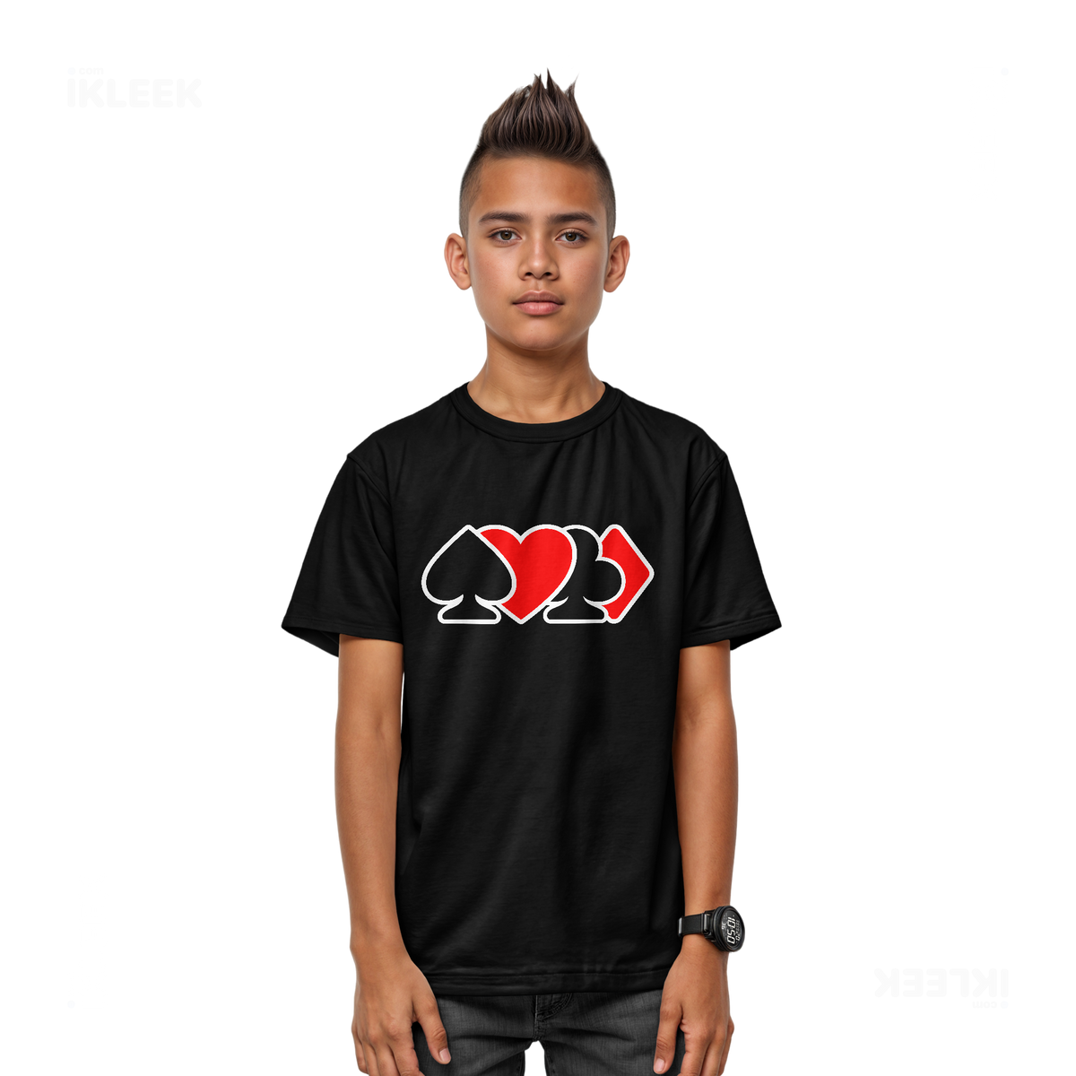 AllSuitsInline Youth T Shirt 03 Black