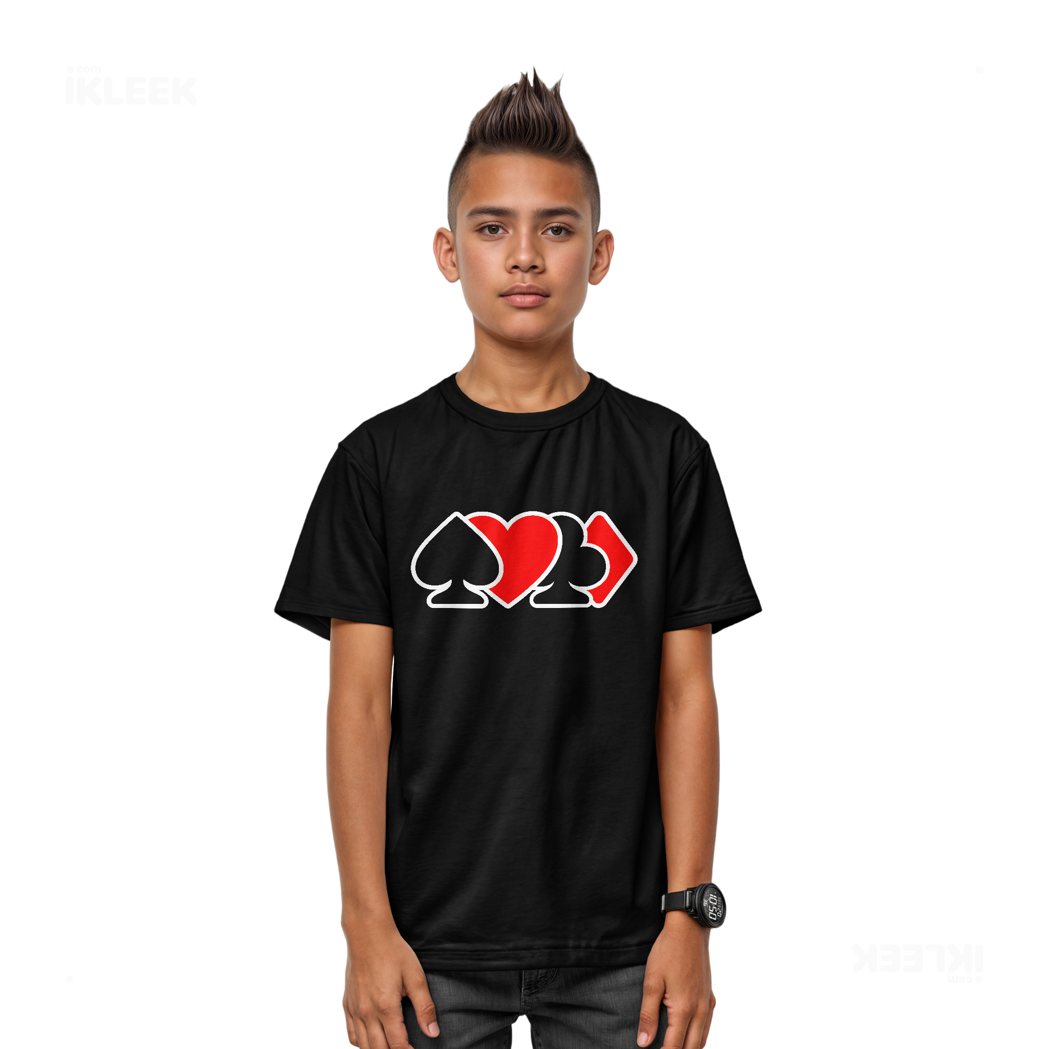 AllSuitsInline Youth T Shirt 03 Black