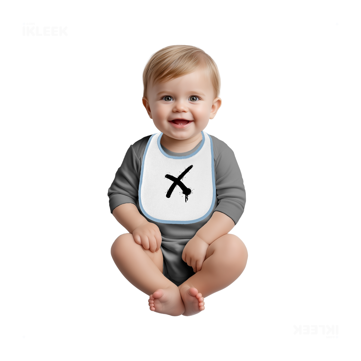 CrossMark Baby Bibs 03 White Lightblue
