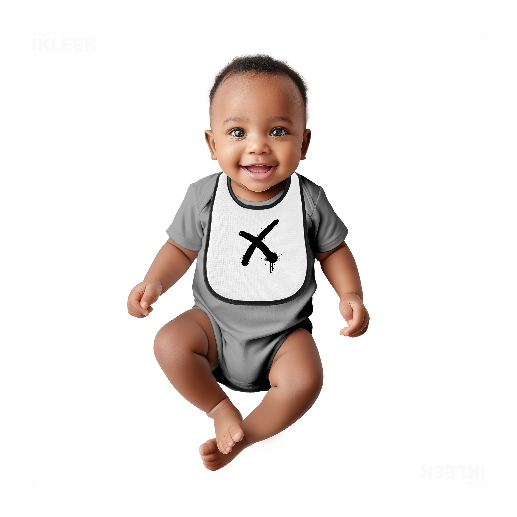 CrossMark Baby Bibs 05 White Black