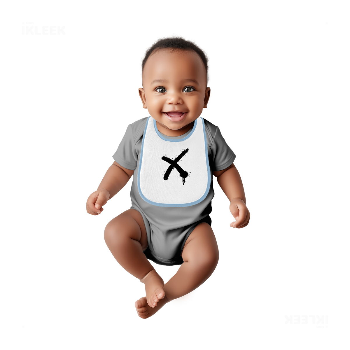 CrossMark Baby Bibs 05 White Lightblue