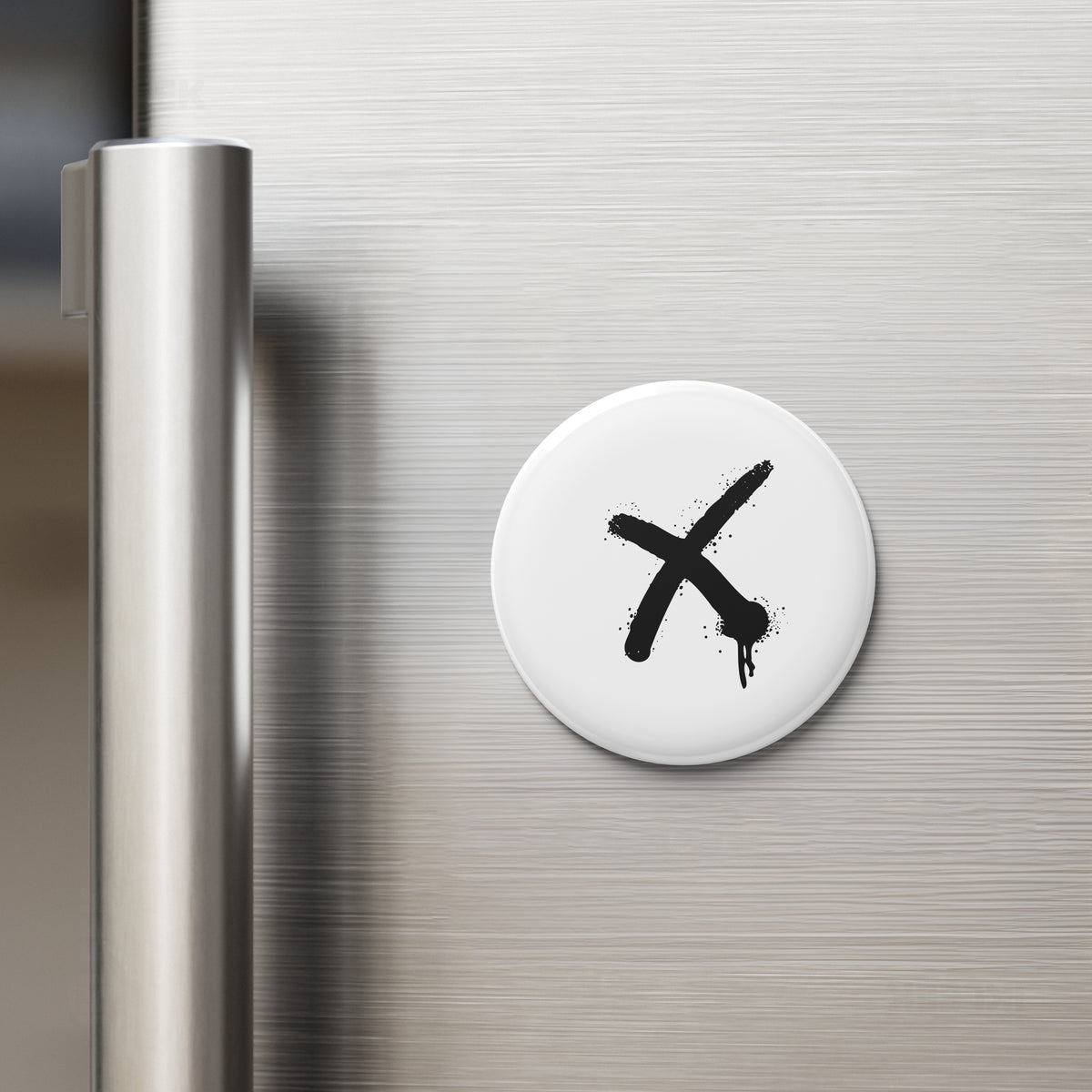 CrossMark Button Magnet 02 Round