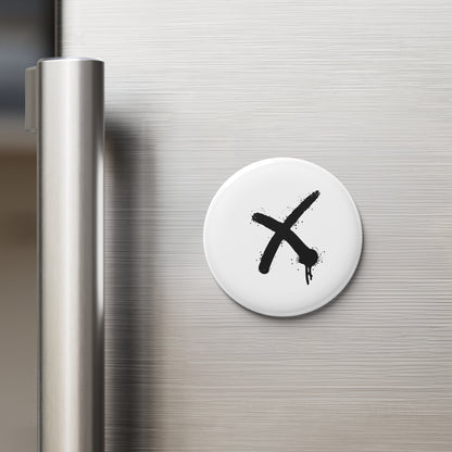 CrossMark Button Magnet 02 Round