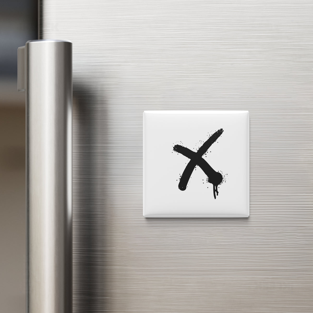 CrossMark Button Magnet 02 Square