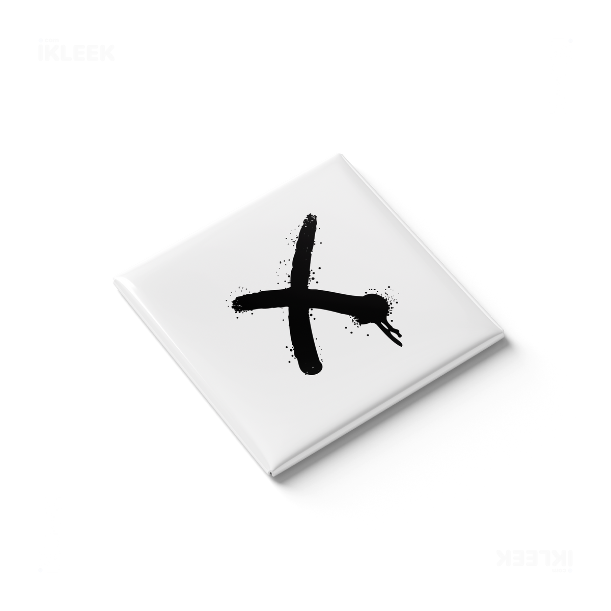 CrossMark Button Magnet 03 Square