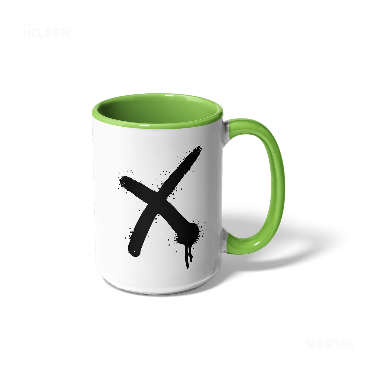 CrossMark Ceramic Mug 01 White Lightgreen