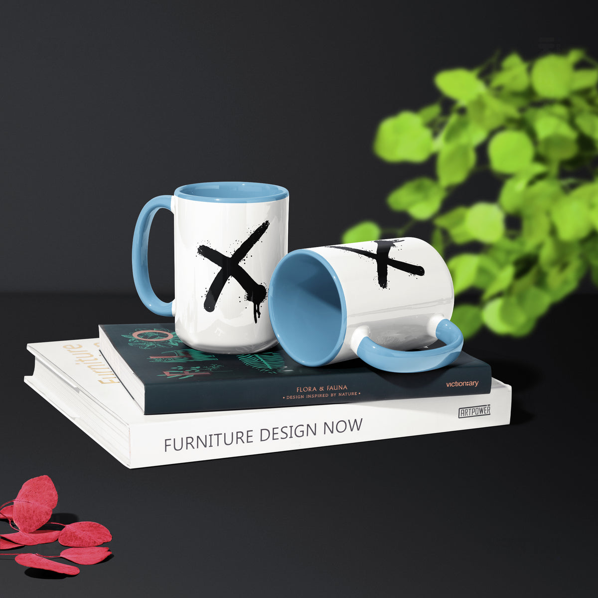 CrossMark Ceramic Mug 02 White Lightblue