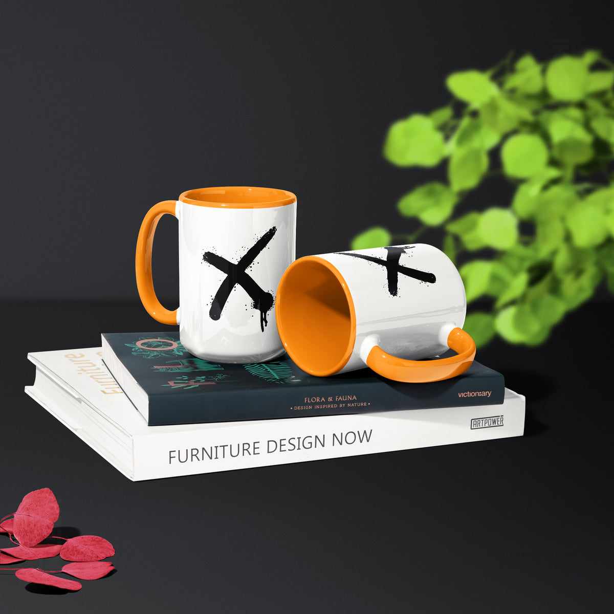 CrossMark Ceramic Mug 02 White Orange