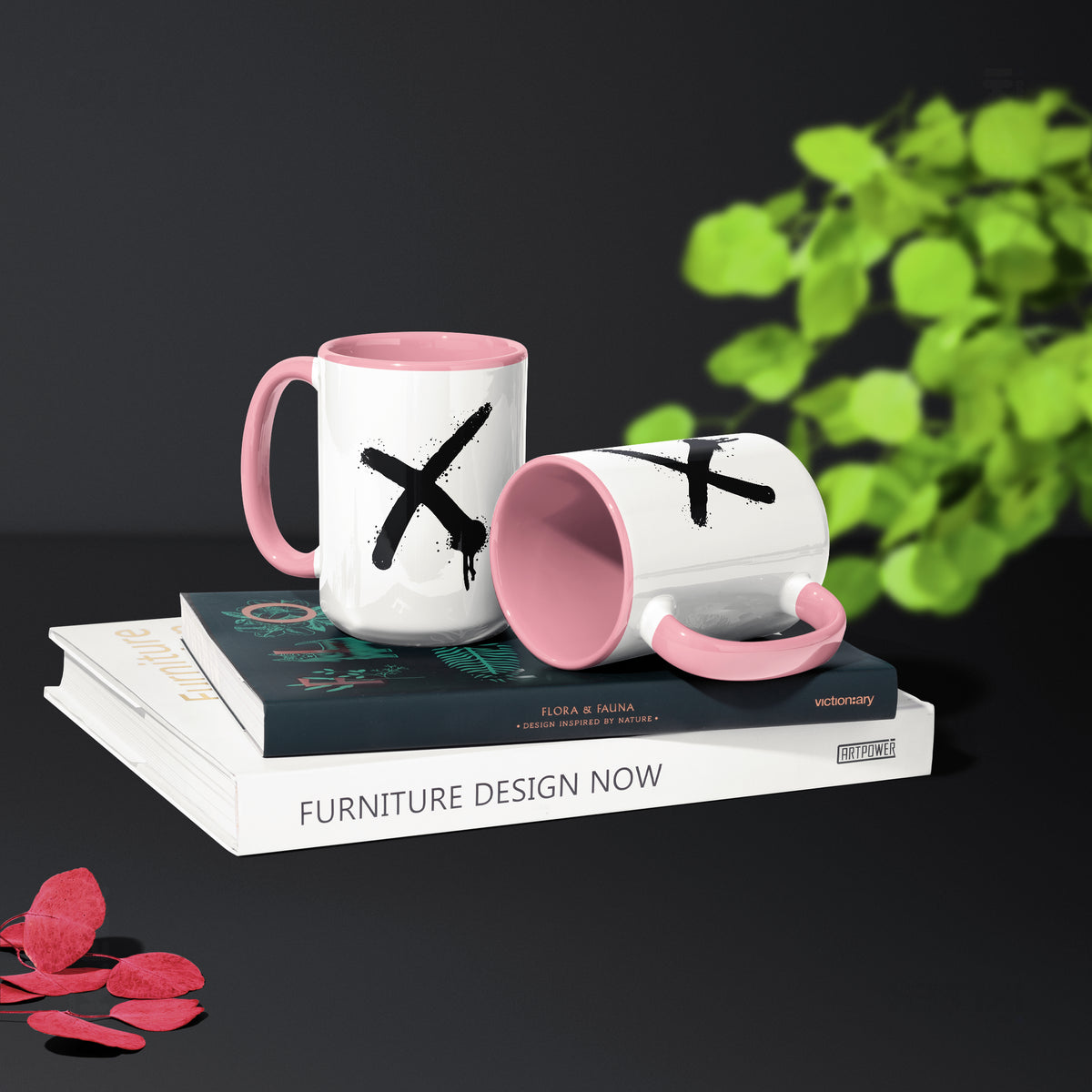 CrossMark Ceramic Mug 02 White Pink