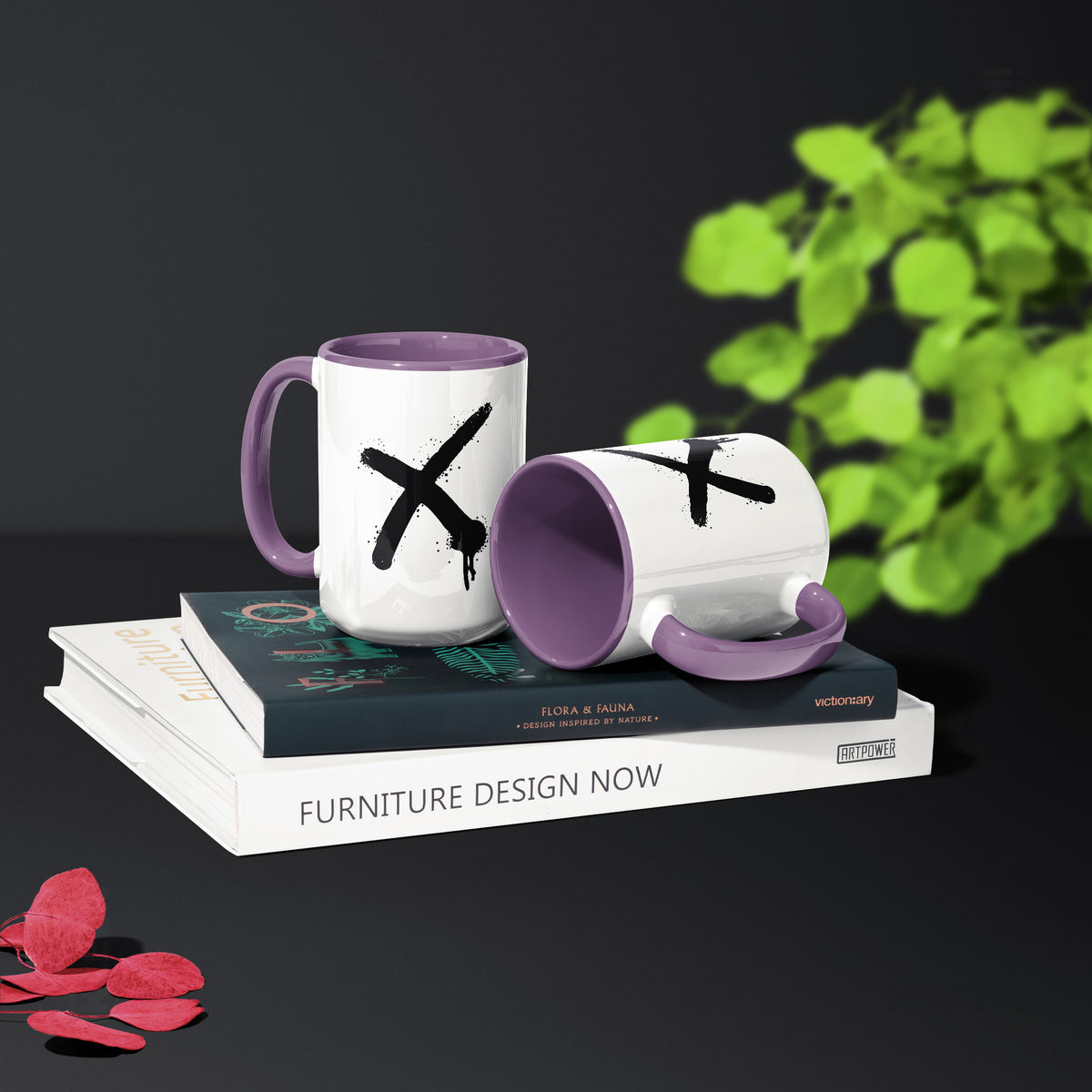 CrossMark Ceramic Mug 02 White Purple