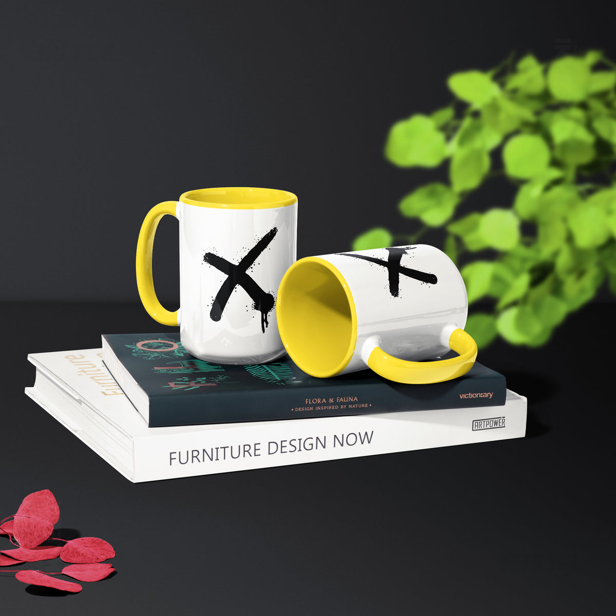 CrossMark Ceramic Mug 02 White Yellow