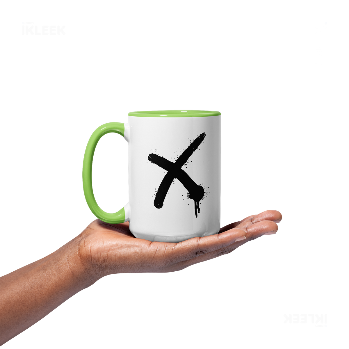 CrossMark Ceramic Mug 03 White Lightgreen