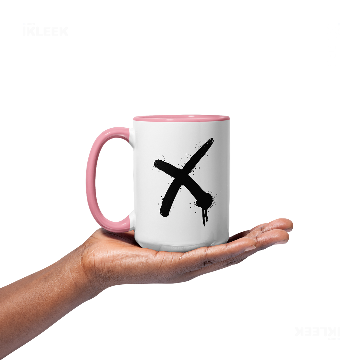 CrossMark Ceramic Mug 03 White Pink