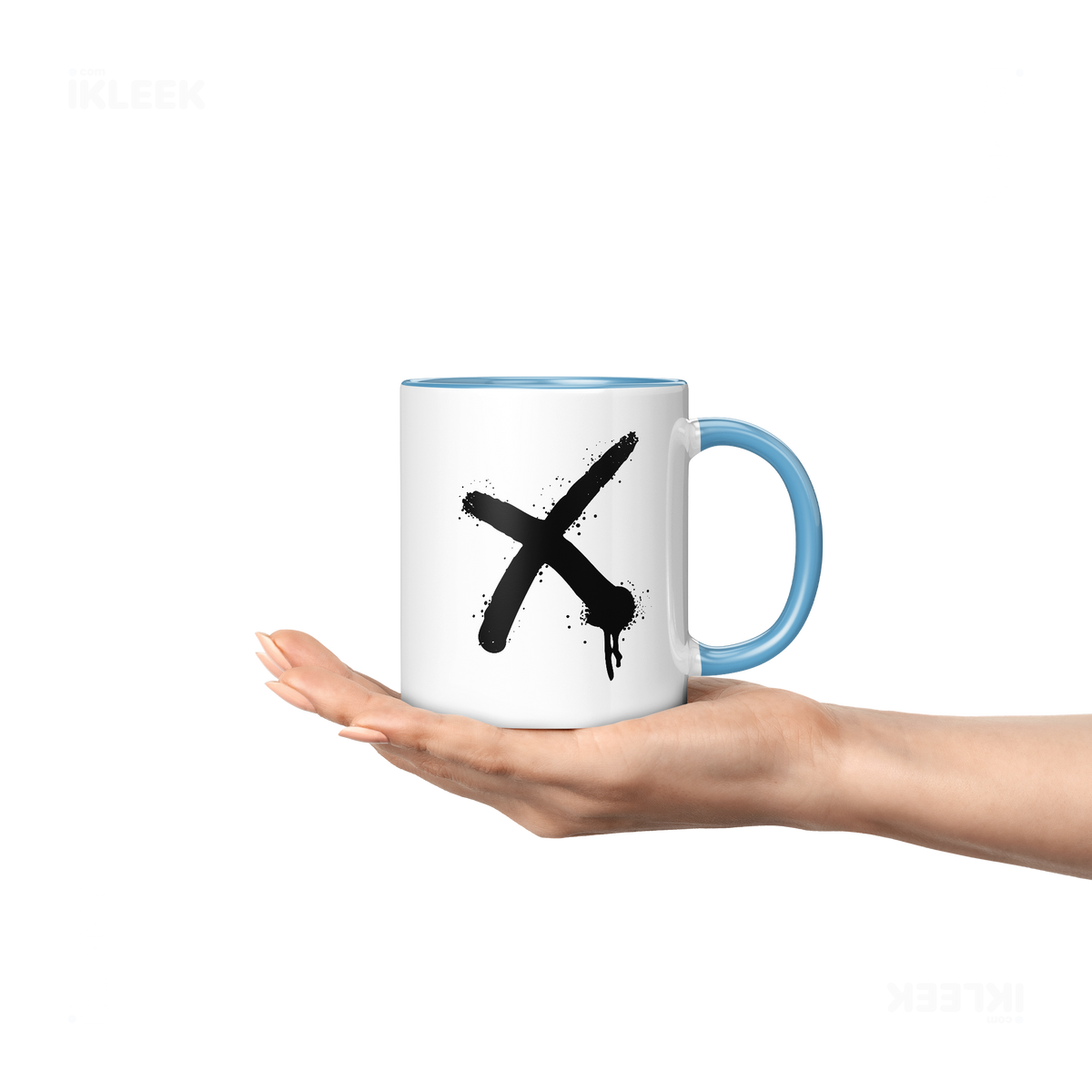 CrossMark Ceramic Mug 04 White Lightblue