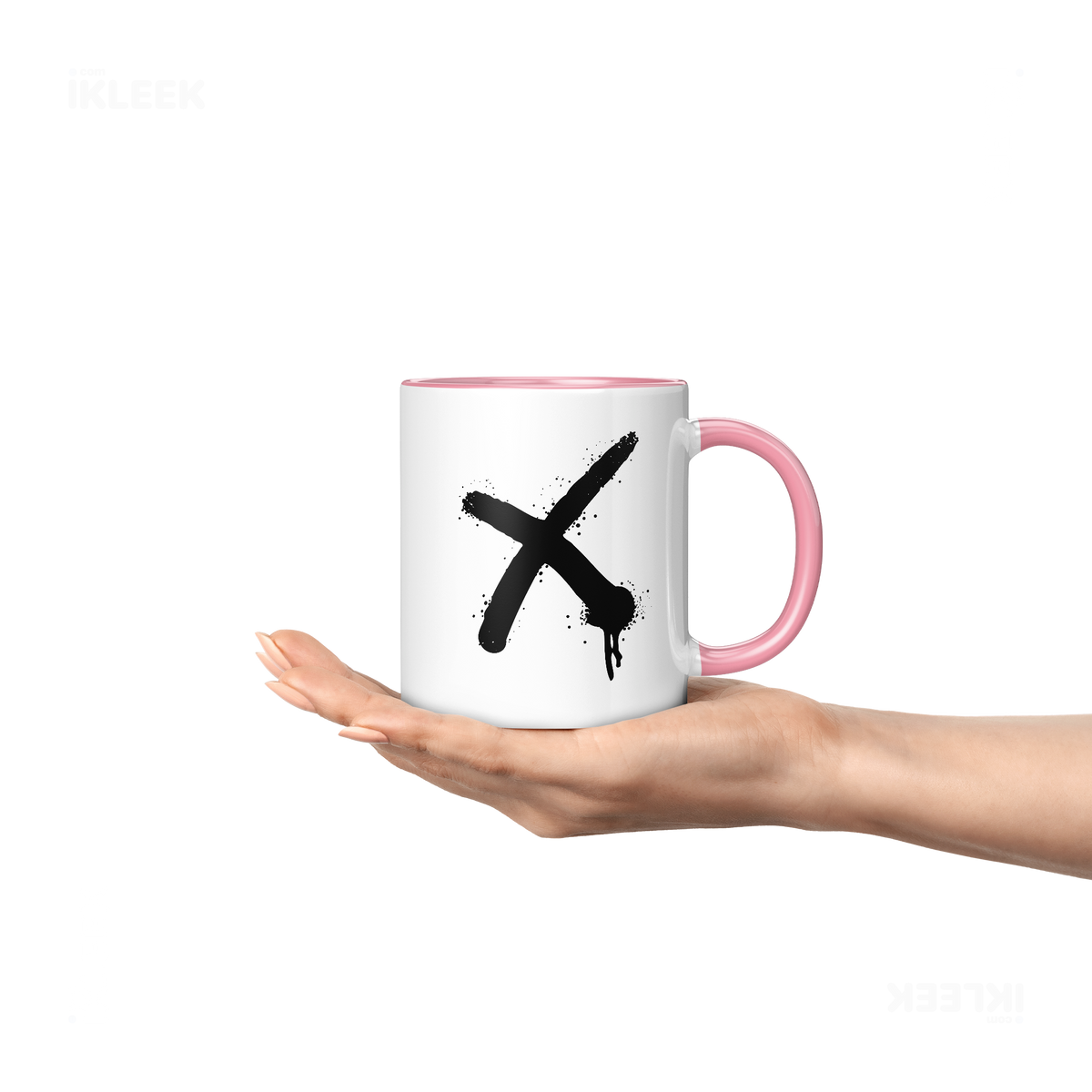 CrossMark Ceramic Mug 04 White Pink