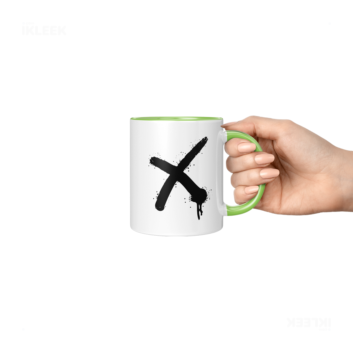 CrossMark Ceramic Mug 06 White Light Green