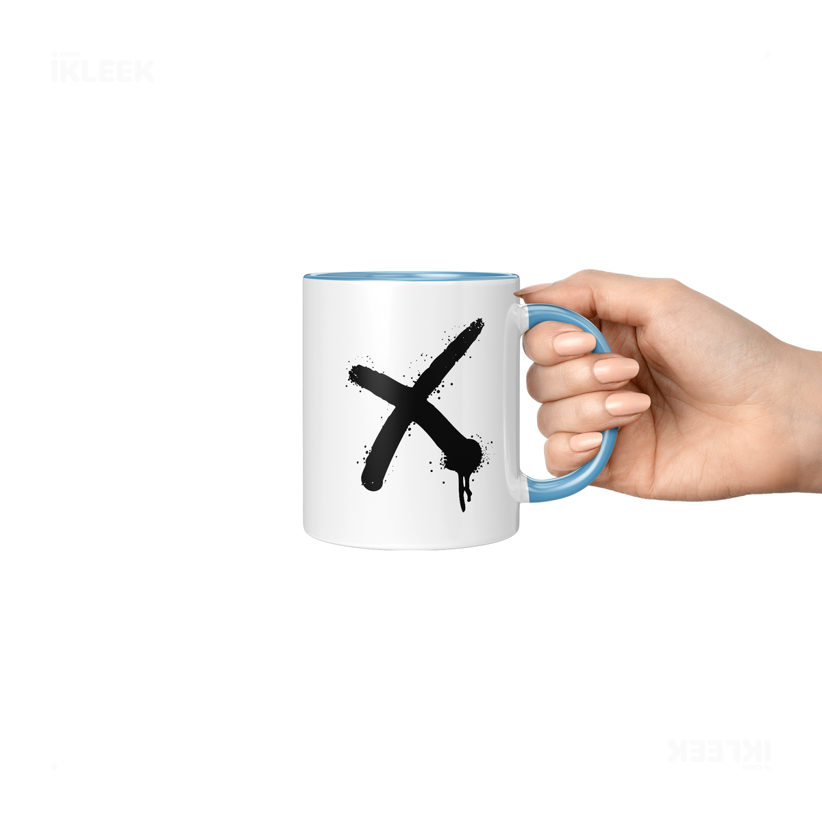 CrossMark Ceramic Mug 06 White Lightblue