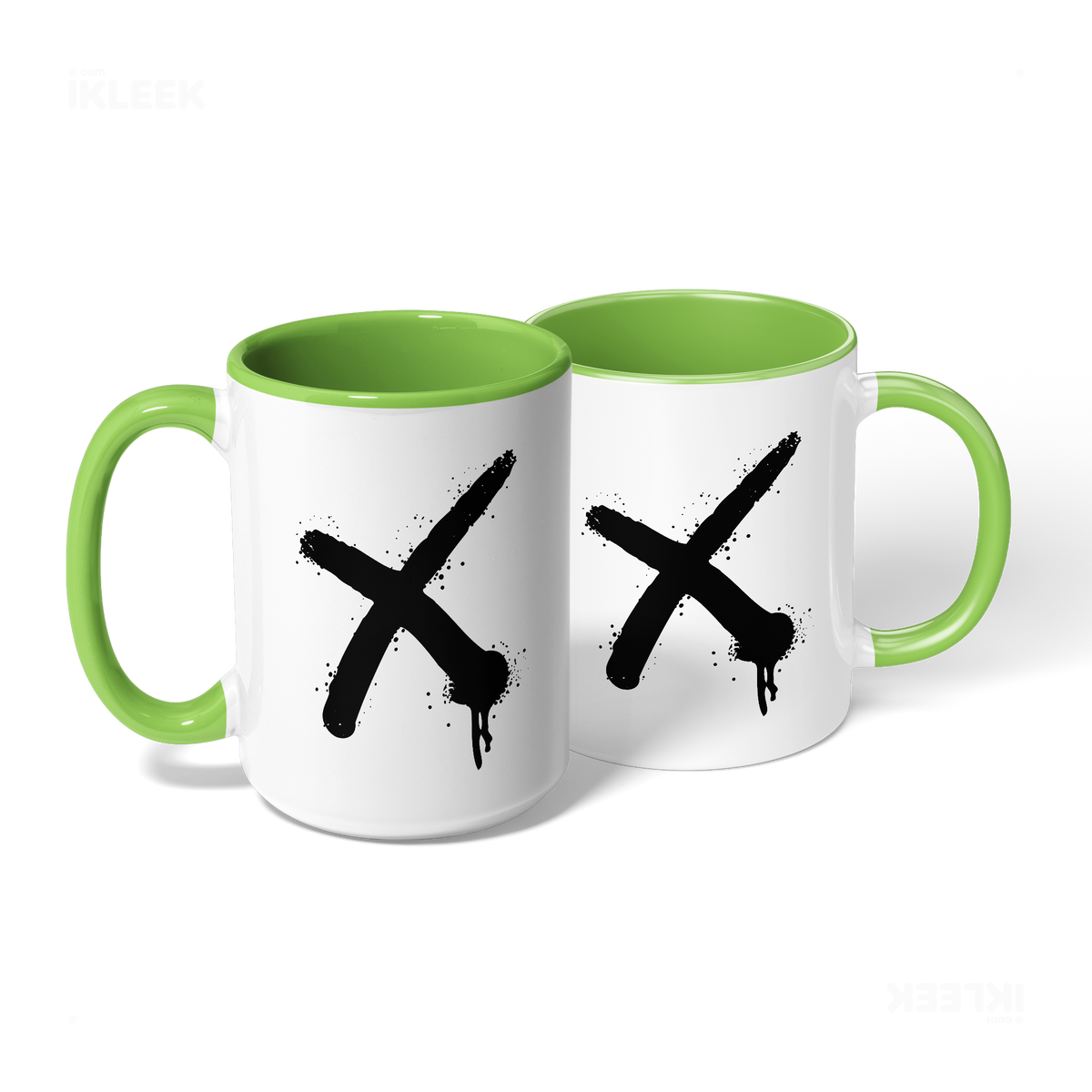 CrossMark Ceramic Mug 08 White Lightgreen
