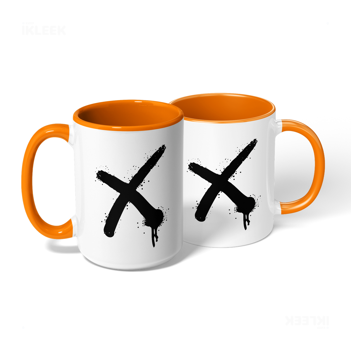 CrossMark Ceramic Mug 08 White Orange