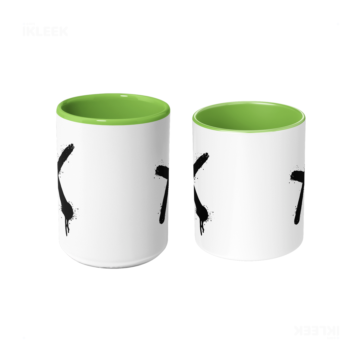 CrossMark Ceramic Mug 09 White Lightgreen