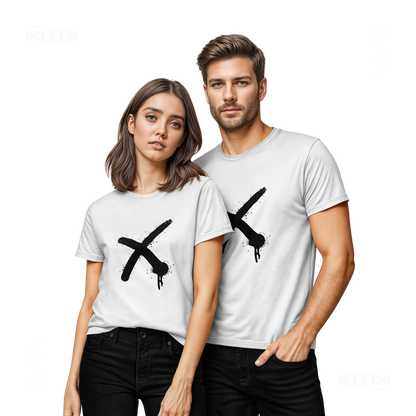 CrossMark Couple T Shirt 02 White