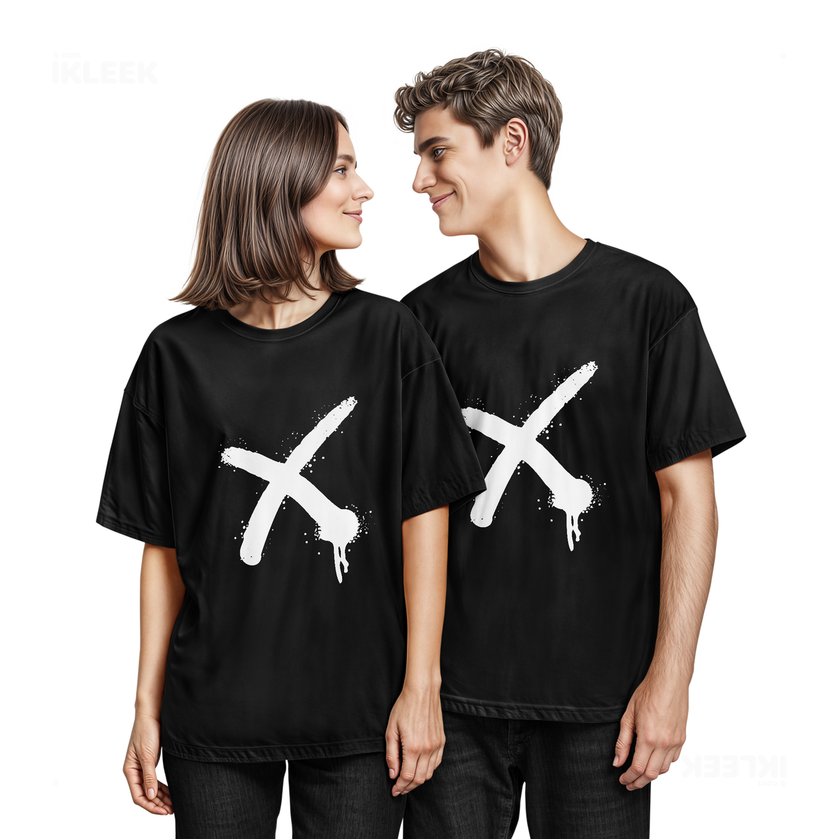 CrossMark Couple T Shirt 05 Black