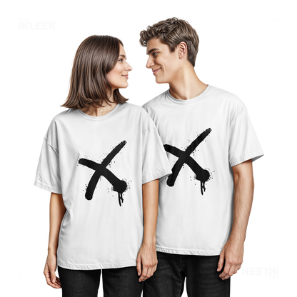 CrossMark Couple T Shirt 05 White