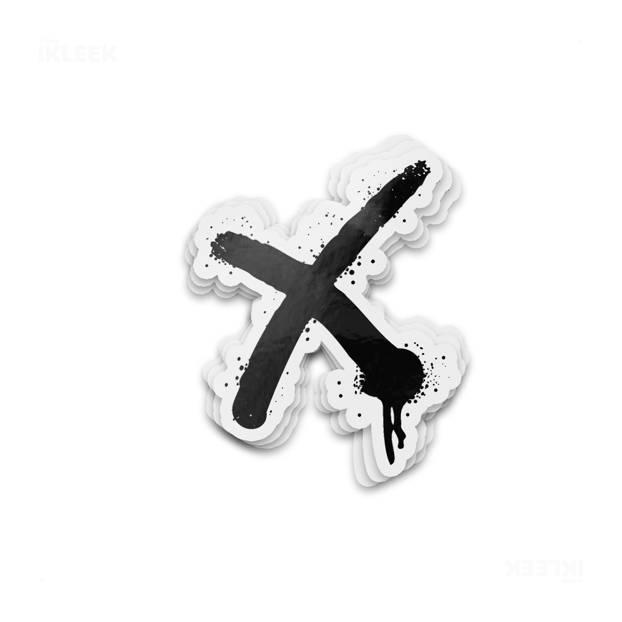 CrossMark Die Cut Outdoor Sticker 01 Clear