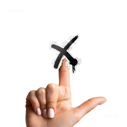 CrossMark Die Cut Outdoor Sticker 02 Clear