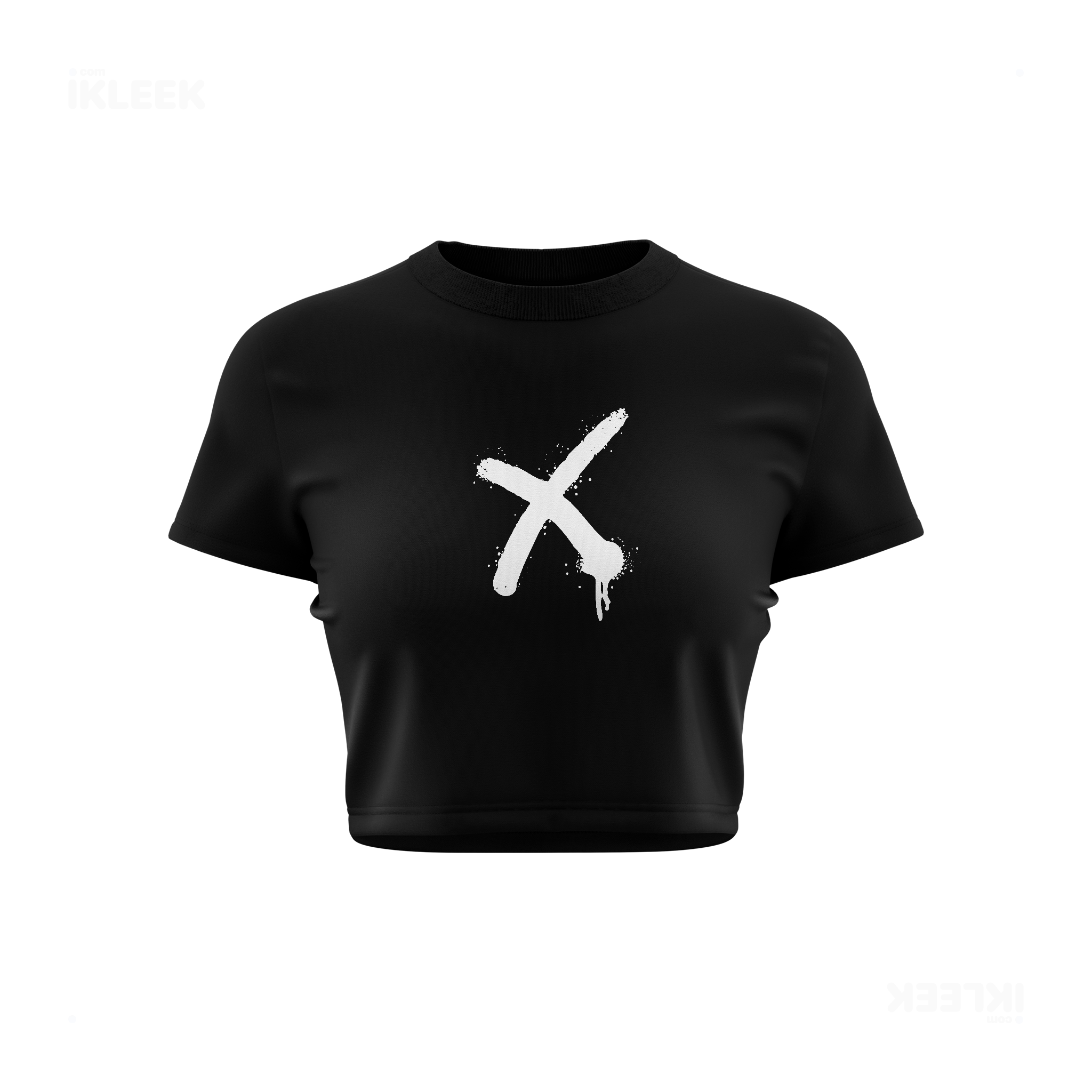 CrossMark Fitted Crop Top 01 Black