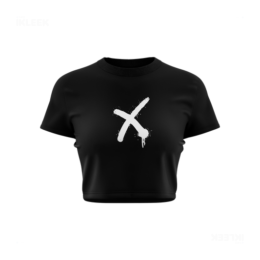 CrossMark Fitted Crop Top 01 Black