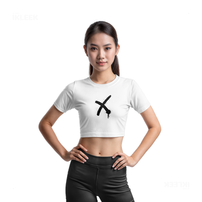 CrossMark Fitted Crop Top 03 White