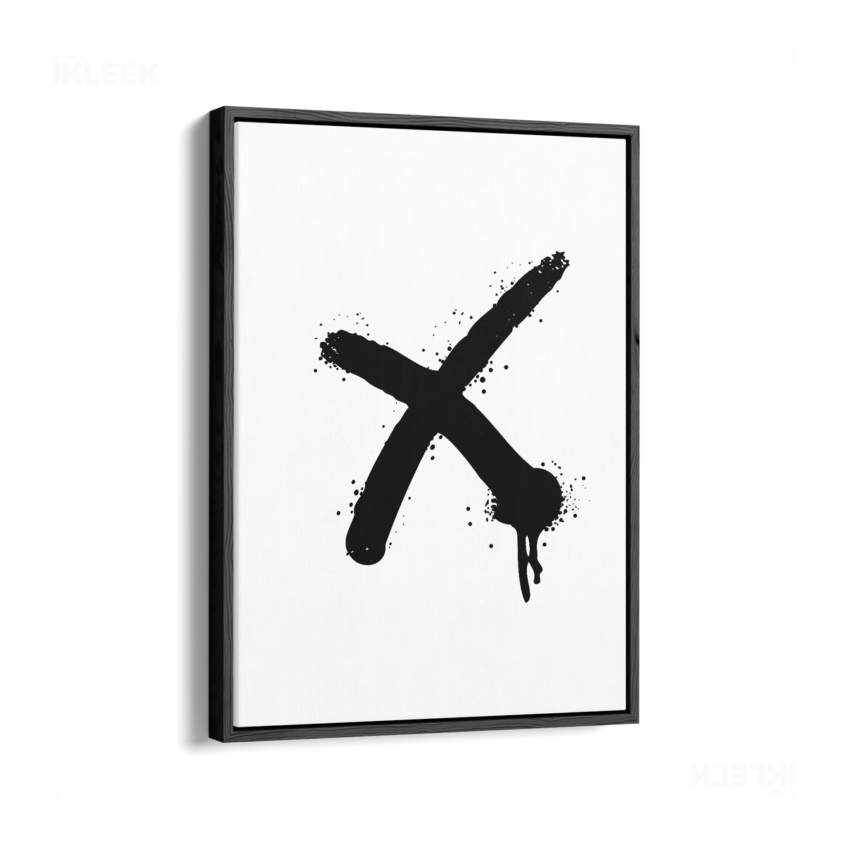 CrossMark Framed Canvas 01 Black Wood