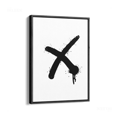 CrossMark Framed Canvas 01 Black Wood
