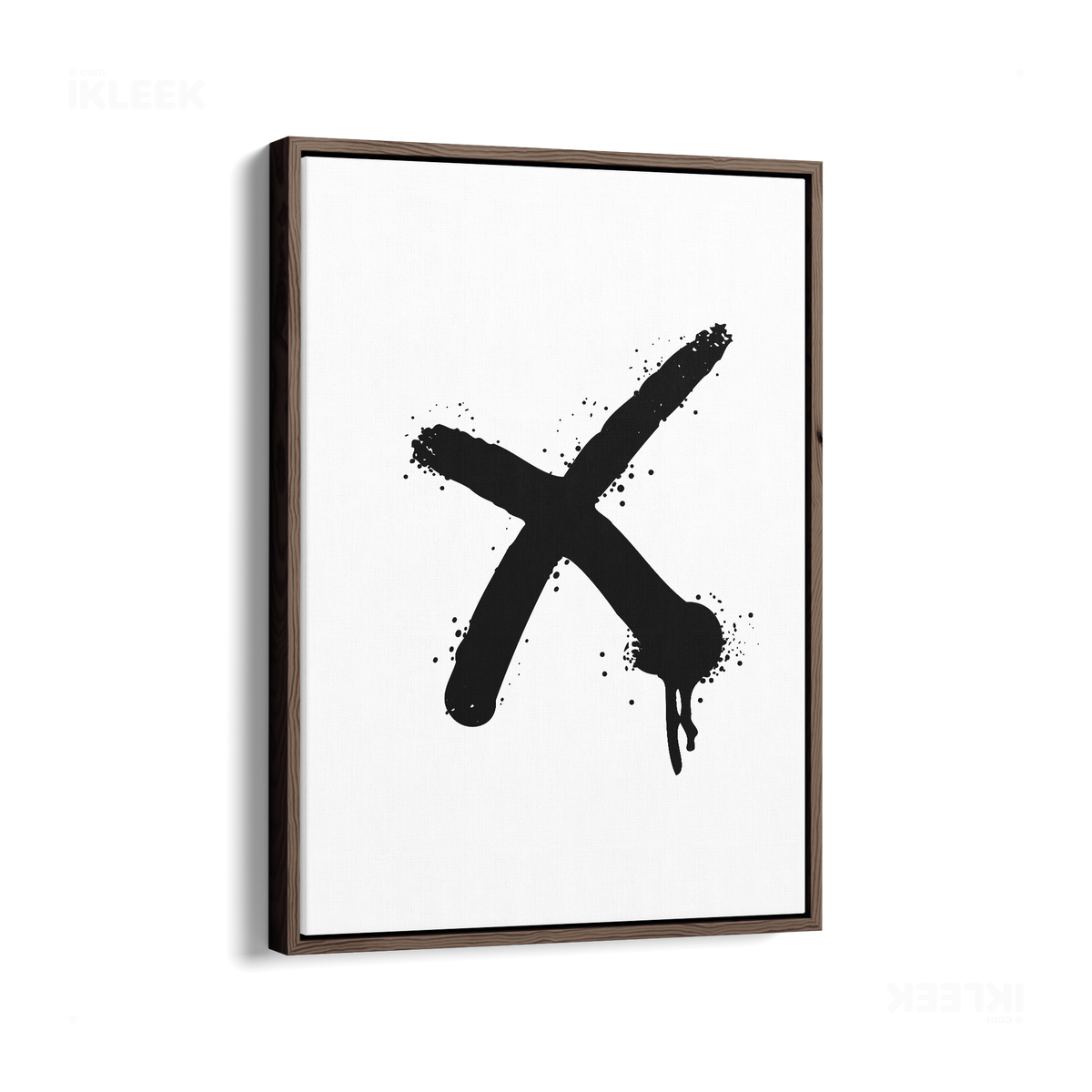 CrossMark Framed Canvas 01 Dark Wood