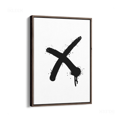CrossMark Framed Canvas 01 Dark Wood
