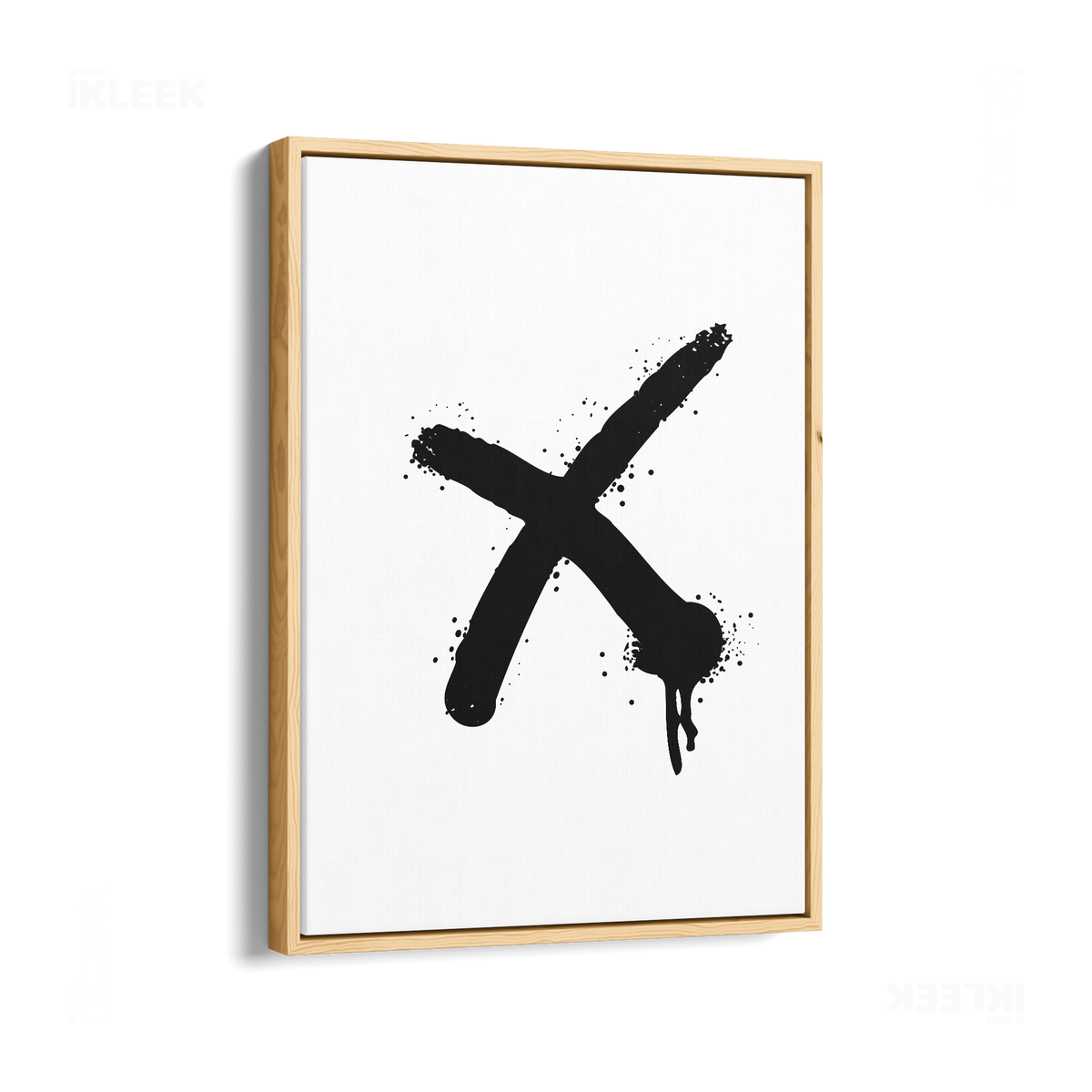 CrossMark Framed Canvas 01 Natural Wood