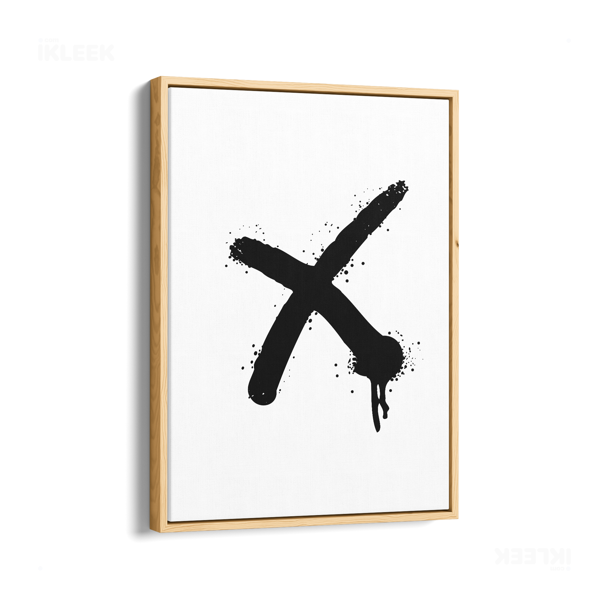 CrossMark Framed Canvas 01 Natural Wood