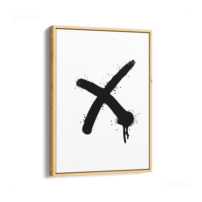 CrossMark Framed Canvas 01 Natural Wood