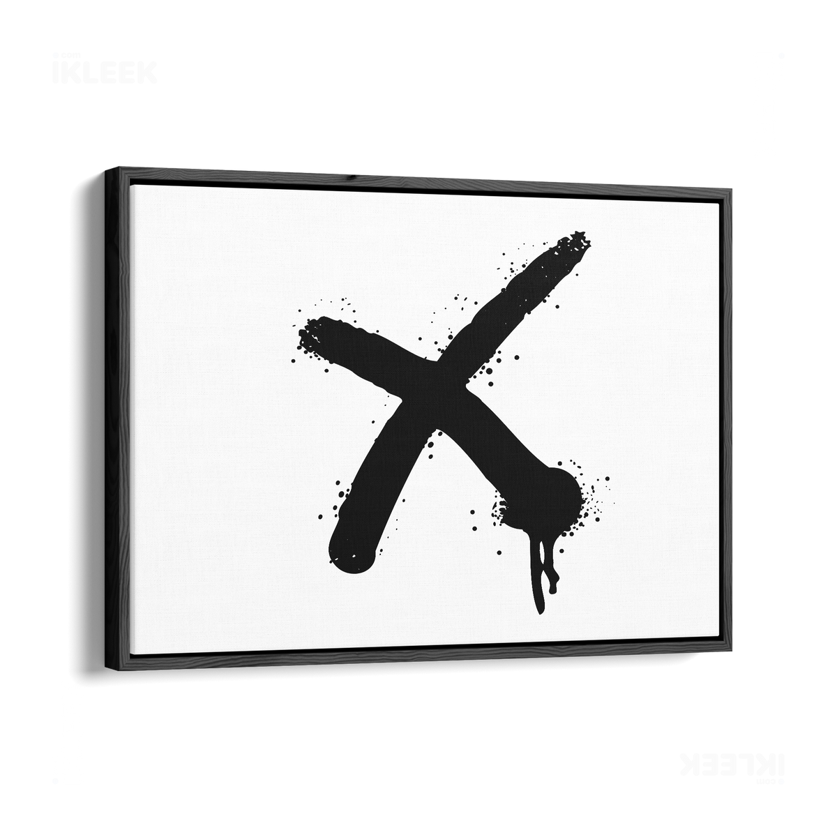 CrossMark Framed Canvas 03 Black Wood