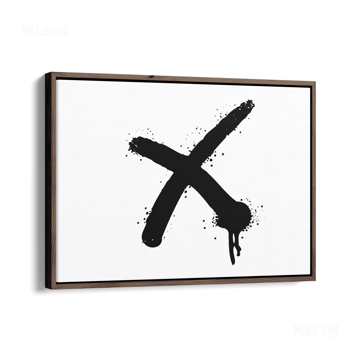CrossMark Framed Canvas 03 Dark Wood
