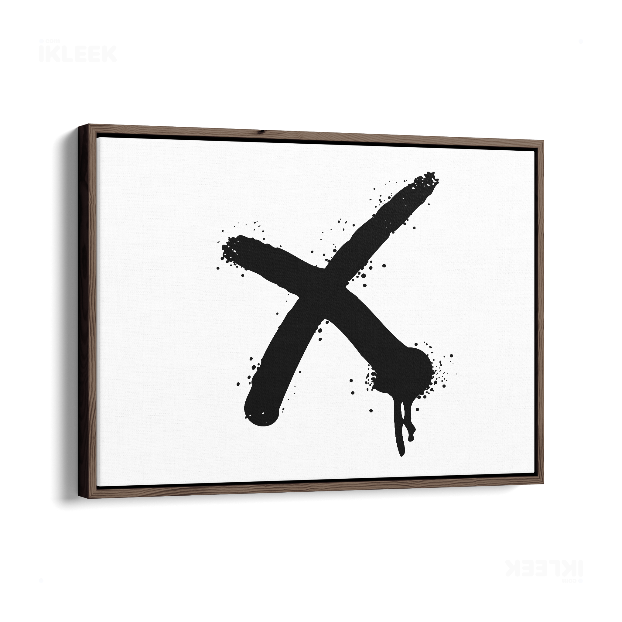 CrossMark Framed Canvas 03 Dark Wood