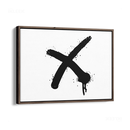 CrossMark Framed Canvas 03 Dark Wood