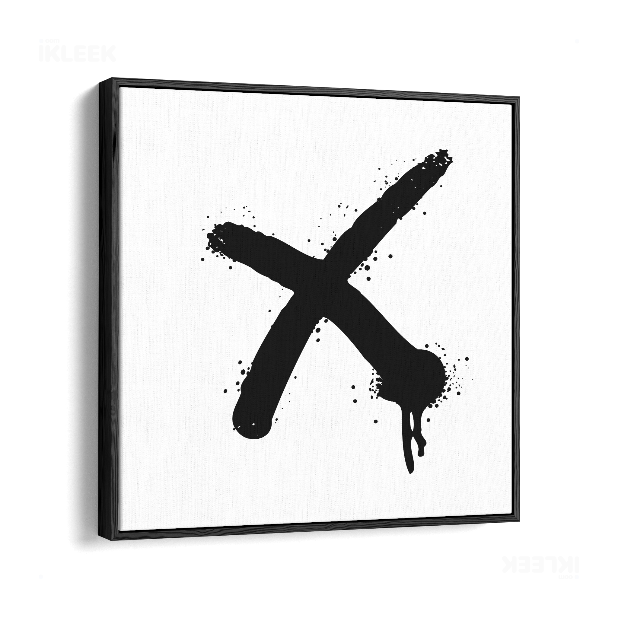 CrossMark Framed Canvas 04 Black Wood