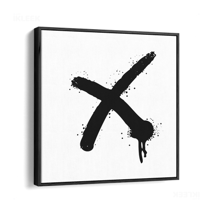 CrossMark Framed Canvas 04 Black Wood