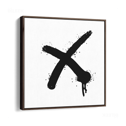CrossMark Framed Canvas 04 Dark Wood