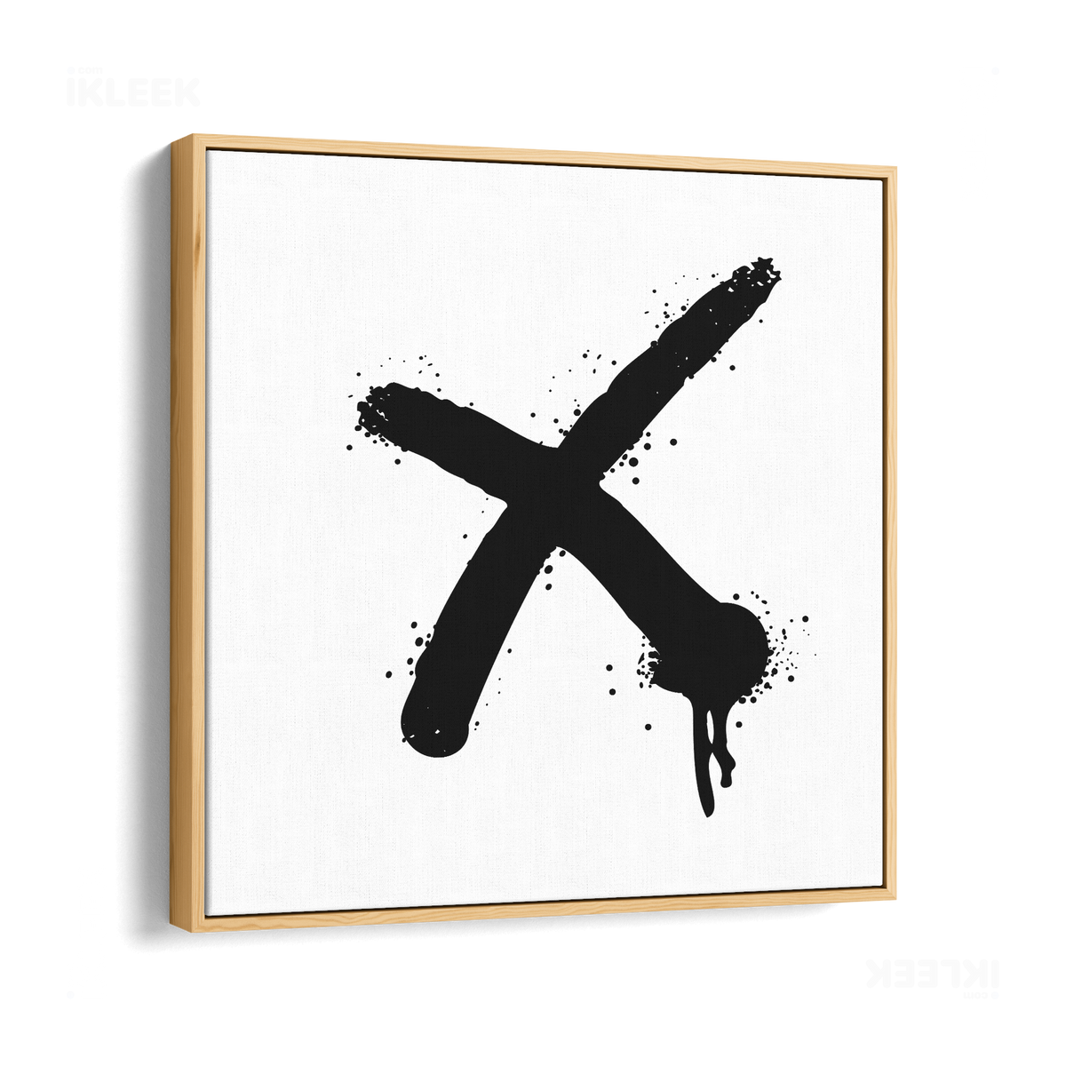 CrossMark Framed Canvas 04 Natural Wood